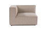 Atelier Del Sofa L1 Sofá 1 Plaza, Tela Lino, Beige Arena, Estructura Haya